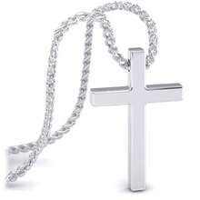 SERASAR Premium Necklace Men [Lord] Stainless 316L Surgical Steel Waterproof Solid Chain Secure Clasp Three Colors Jewelry Box Included - Silver - View 1
