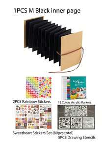 1pc Graduation Photo Album, DIY Accordion-Style Scrapbook Set, Foldable Paper Accordion Photo Album, Kraft Paper Photo Album, DIY Notebook Scrapbook Set, Record Graduation Life, Gift For Graduates