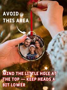 Personalized Christmas Ornaments, Custom Photo And Text Christmas Tree Decorations, Christmas Decorations, Decoration Christmas 2025, Customized Pictures Christmas Gifts, Customizable Family/Friends/Couple Photos Ornaments, Christmas, Birthday Gifts, Room Decor, Friendship Gift, Family Mom, Dad - Style C - View 4