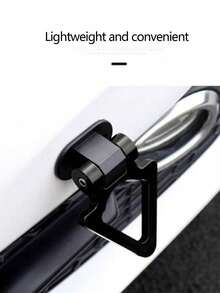 1pc Car Exterior Accessory Triangle Tow Hook Ring, Personalized Racing Tow Hook Adhesive Type, Universal