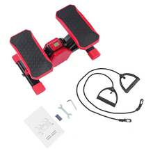 SENDERPICK Portable Pedal Exerciser With Pull Ropes Multifunctional Foot Pedal Exercise Machine - Red and Black - View 4