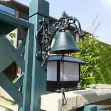 WSXC Large And Loud Farmhouse Dinner Bell Outside Wall Mounted Electroless Doorbell Front Door Shop Entrance Porch Antique Decorative Hanging Bell Indoor Outdoor Pretty Wall Ornamental Hand Bell - ShapeDArabesque - View 2