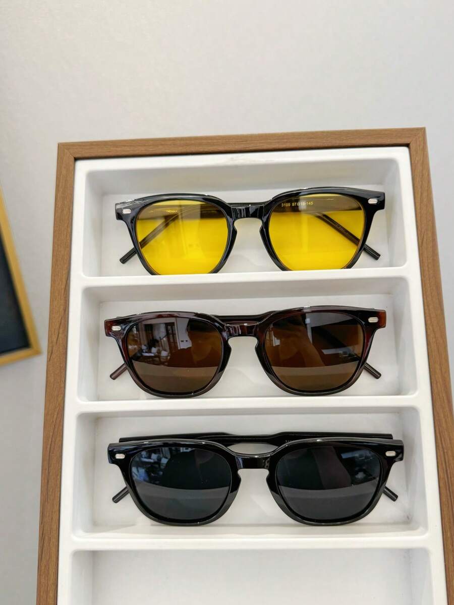 3pcs/Set Stylish Eyeglasses, Multicolor Fashion Eyewear, Suitable For Daily Life, Commute, Party, Travel, All Seasons - Multicolor - View 1