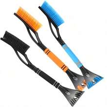Multifunctional Car Snow Shovel, With Brush And Scraper, Made Of ABS Material, No Electricity Needed, Can Remove Snow And Ice On Windshield, Convenient And Durable Detachable Design, Suitable For Home, Outdoor, Camping, Window Cleaning, Winter Car Window Glass Cleaning And Other Scenarios.