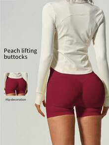 UONNOU 3-Pieces Set Of Women's Sports Shaping Shorts: Peach Hip Lifting, Waist Control, Three Color Combination, Suitable For Outdoor Sports, Ball Sports, Gym, Yoga Light Sports, Exercise Running, Casual Daily Life, Commuting On The Street, All Season Styles