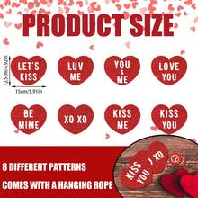 情人节心形挂饰，浪漫爱情饰品，求婚、婚礼及派对装饰礼品 - 紅色 - 查看 5