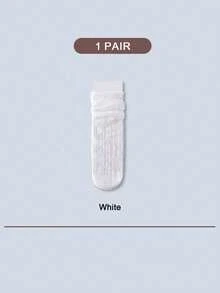 1/2/3 双白色蕾丝女袜，适合玛丽珍鞋，中筒袜，网眼蕾丝边，夏季及膝袜，夏季薄款，女士袜子，可爱袜子，女孩袜子，适合春秋冬，网眼透气细节，吸湿排汗，柔软顺滑，适合节日、运动、休闲、商务等各种场合，可全年穿着