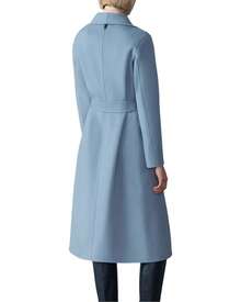 Mackage Wool & Leather Wrap Coat - Màu xanh lam - Xem 3