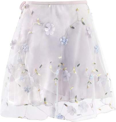 EstiloDaydance - Faldas Blancas De Ballet Para Mujer, Faldas De Baile Con Bordado LíRico, 2 CapasVersióN Mejorada