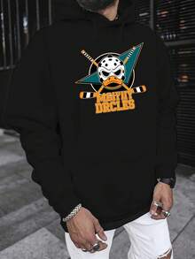 Bluzy z kapturem męskie - Czarne - Zobacz 5