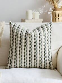 1 件/2 件橄榄绿 + 板岩蓝 + 白色（不含枕芯）3D 厚条纹枕套，波西米亚农舍雪尼尔靠垫套，中性色枕套，适用于沙发、床、卧室、餐厅、派对、装饰，四季皆宜 - 橄欖綠+灰藍+白色 - 查看 11