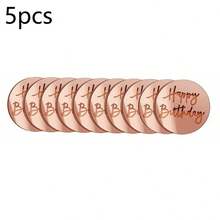 5/10/20 chiếc Topper bánh cupcake mừng sinh nhật bằng acrylic hình tròn dùng cho tiệc sinh nhật, đồ tráng miệng, đồ dùng trang trí bánh - Nhiều màu - Xem 16