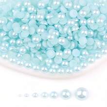 Fancy Multi Colors, 2MM-10MM, 7 Sizes , Flatback Half Round ABS Pearls , Glue On Jewelry Beads Stones Diamond 3D Pattern Design Accessories Glitter Manicure Decal Decorations For Clothes,Bag,Shoes,Cups,Phone Covers,Handicrafts,Diy Trim.