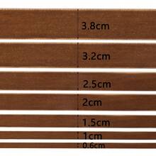 6-38mm 1 Roll Brown Single-Sided Velvet Ribbon, Christmas Ribbon, Jewelry Display Packaging, Flower Gift Wrapping, Bows, DIY Party Decoration - Brown - View 4