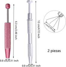 Pinzas para Joyas, 2 Pinzas para joyería, Portaherramientas Herramienta de Recogida de Joyas, Pinzas para Sujetar Catcher Grabber Pinzas Rectas para Hacer Joyas Herramienta con 4 Garras (estilo largo) - estilo corto - Ver 10