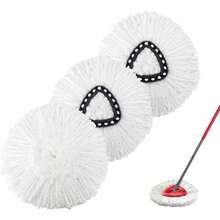 3 Pack Microfiber Mop Replacement Heads Spin Mop Refills Easy Cleaning Mop Head Replacement - 白色 - 查看 1
