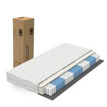 Colchón de muelles ensacados de 90x200 cm, firmeza H3, certificado Oeko-Tex, ergonómico, 7 zonas de colchón, altura 20 cm, fabricado en CHINA. - Blanco - Ver 6