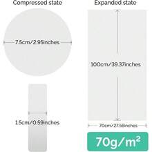 - Toalla de bao comprimida desechable de alta calidad para viajes, toalla de bao de 27.5x 39.4 pulgadas, toalla de viaje reutilizable para hotel, toallas de bao desechables de - PAQUETES DE 6 - Ver 2