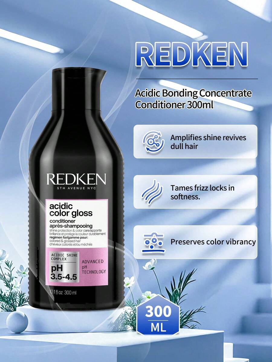 Redken 300ml Vivid Color Protecting Conditioner, Black & Pink Bottle - Black - View 1