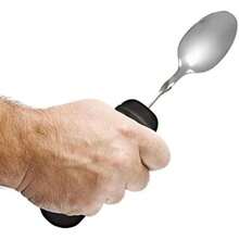 Rehabilitation Advantage Easy Grip - Horquilla con mango integrado, color negro(Cucharilla) - Multicolor - Ver 2