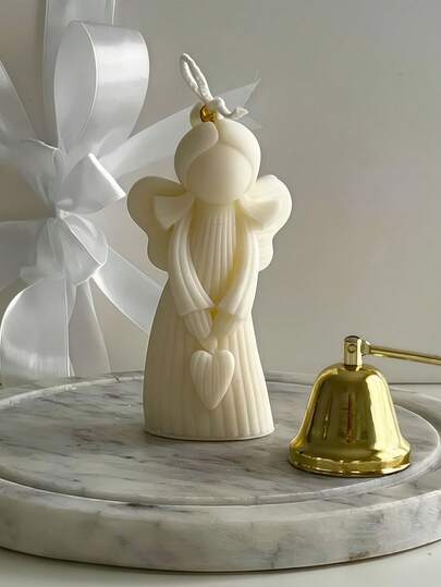 1PC Angel Girl Silicone Molds DIY Creative Cute Girl Holding Love Aromatherapy Candle Mold Home Decoration Gift Ornament Gypsum Mould Handicraft Making Epoxy Resin Casting Mold