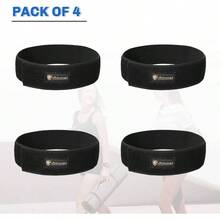 Correa elstica resistente, envoltura elstica, organizador para yoga, entrenamiento, ejercicio, pilates, almacenamiento - Paquete de 4 correas elásticas negras de - Ver 8