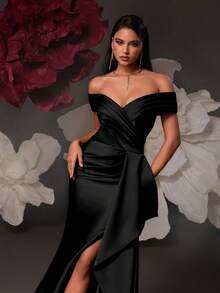 Váy dạ hội thanh lịch cạp cao VIPGIRL dành cho nữ - màu đen - Xem 7