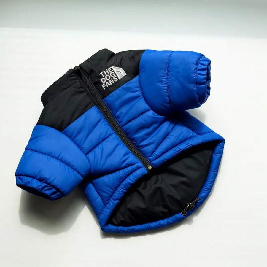 Chaqueta cálida de invierno para perros: poliéster cómodo, elegante y liviano para todas las estaciones, disponible en varios colores y tamaños para cachorros. - Azul - Ver 1