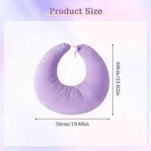 Gaming Pillow For Bed, Reading Pillow For Bed/Sofa/Floor, Ergonomic Arm Pillow For Reading, Gaming, Working And Crocheting, U-Shaped Pelvic Pillow For Adults' Elbows - Mauve Purple - View 9