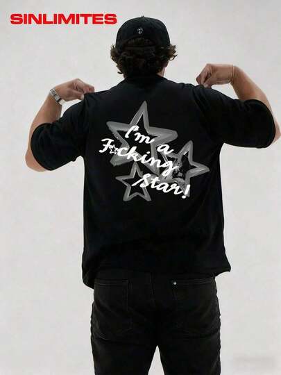Esta camiseta de algodón inspirada en Y2K para hombres tiene un gráfico de "Soy una estrella brillante". Confeccionado con algodón suave y cómodo, presenta una silueta holgada de hip-hop y un impresionante estampado de personajes. Con un escote redondo y mangas cortas, es un estilo versátil perfecto para uso diario, moda urbana y más.