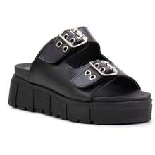 Women's Platform Sandal With Tractor Sole, Urban Fashion, Casual, Lightweight, Extreme Comfort, Summer - 黑色 - 查看 3