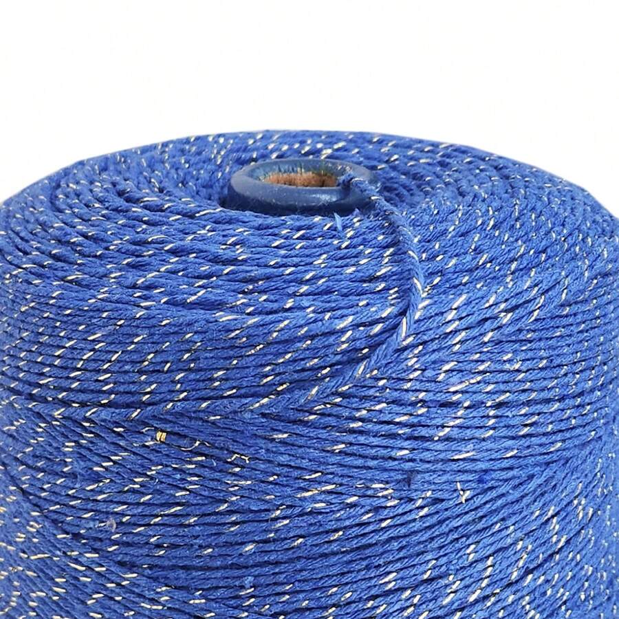 Glittery Yarn, Size 6 - 500g 585m - Various Colors | Yarns From Brazil - DÂY SỢI ROYAL VỚI VÀNG - Xem 1