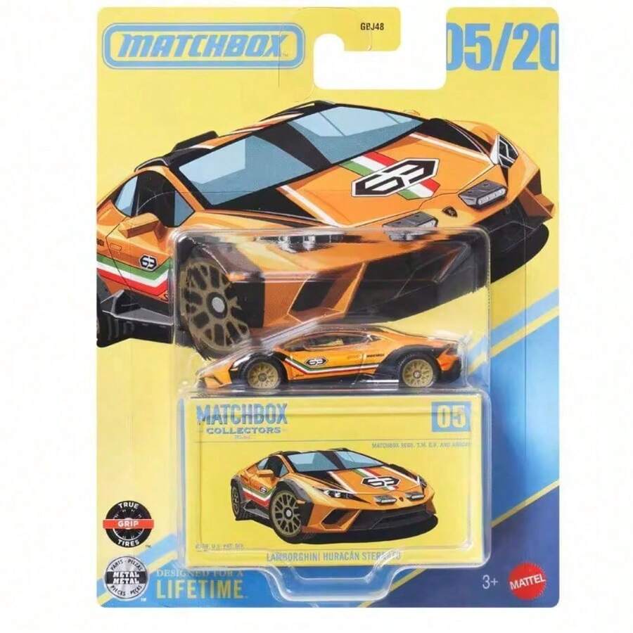 Mattel Matchbox 9C0E Collector Series: Exclusive  GT, , Land Rover, BMW,  Alloy Diecast Car Model GBJ48 Premium Set - GBJ48-5, Orange Lamborghini 25E - View 1