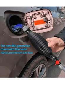 1 Set Upgraded PVC Manual Fluid Transfer Pump - Durable Portable Water Pump With Flow Switch And Check Valve, Suitable For Fuel And Water - Great For Automotive And Aquarium Use, Fluid Transfer Pump, Oil Transfer Pump | Sturdy And Durable Construction | PVC Material, Oil Pump, Liquid Transfer Pump, Suction Pump