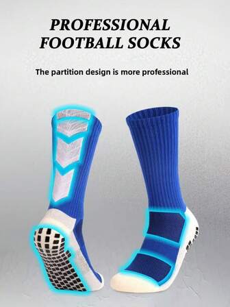 2 Pairs Of Thickened Towel Bottom Sweat-Absorbing, Deodorizing, Anti-Slip, Anti-Slip Football Socks, Sports Socks, Yoga Socks, Basketball Socks, Three-Dimensional Heel And Foot Football Socks, Reinforced Sock Heads For Better Durability, Zoned Design