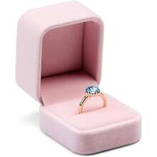 WSXC Cute Velvet Ring Box Classical Ring Bearer Case Jewelry Gift Box For EngagementProposal Wedding - RingBox - Xem 1