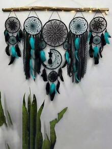 5pcs Handmade Dream Catcher With Feathers Wall Hanging Set - Multifunctional Home And Sofa Decor Crafts, Fashionable Home Wind Chime Dream Catcher Ornaments For Home, Wedding, Room Decor (Feathers Are Artificial) - Five-piece Set - View 5