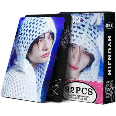 - Tarjetas fotogrficas, 60 unidades SKZ Rock lbum de fotos con 32 calcomanas KPOP regalo Lomo Cards Merch para SKZ nios y nias