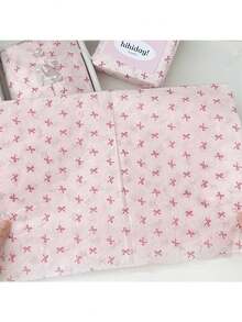 20pcs/Pack Pink Bow Pear Paper, Pink Romantic Bow Gift Wrapping Paper, Elegant Bow Design On High-Quality Paper, Suitable For Birthday, Wedding, Party And Bouquet Packaging - Multicolor - View 11