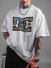 Oversized T-Shirt DC Street Collage Streetwear Unisex Ref4227 - White - View 1