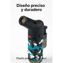 1 encendedor de antorcha rellenable Compacto, funcional y de uso diario cocinar, hornear, hacer manualidades, acampar y hacer barbacoas Llama a prueba de viento ajustable. - Multicolor - Ver 4
