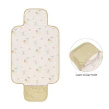 1pc Portable Foldable Baby Diaper Changing Pad With Storage Bag - Multicolor - View 5