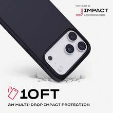 Funda EvoLite de Tech21 para iPhone 17 Pro Max - Negro | Funda protectora delgada | Protección contra impactos | Compatible con carga inalámbrica, para iPhone 17 Pro Max, Negro - Negro - Ver 9