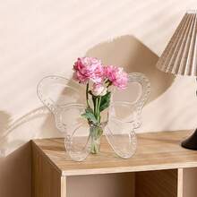 1pc Transparent PET Butterfly Vase, Living Room Decor, Creative Desktop Flower Vase, Minimalist Butterfly Floral Container. Suitable For Home, Restaurant, Office, Holiday Party - Multicolor - View 4