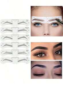 Eyebrow Shaper Template Can Be Reused For Elegant Eyebrow Makeup Tools 6PCS,Summer Style, Back To School Gift,Makeup,Cheap,Room Decor,Vanity,Travel,Bedroom,Makeup Accessories,Cheap,Valentine's Day,Cheap Items,Travel,Travel Essential,Room Decor,Valentine's Gift,Cheap Stuff,Room,1 Dollar Items,Vacation Essentials,Gifts For Women,Bedroom,Valentine,99 Cent RTJK - Nhiều màu - Xem 7