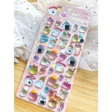 3D卡通漂浮贴纸，水晶钻石儿童装饰贴纸，3D浮雕贴纸，可爱女孩专属