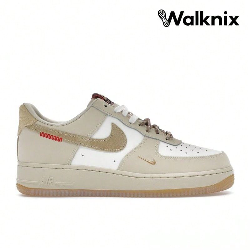 Nike Air Force 1 07 LX 'Year Of The Snake' Tan Sail Light-Khaki Parachute-Beige Team-Gold Sneakers Women HV5990-172 - Nhiều màu - Xem 1