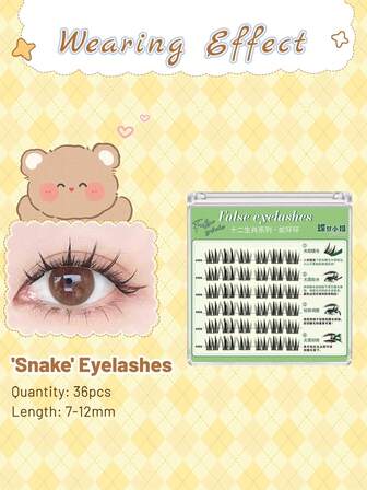 36 PIEZAS DE PESTAÑAS POSTIZAS, con longitudes que van de 7 a 12 mm. Las pestañas postizas se distribuyen en un patrón de densidad segmentada. La parte delantera es talla grande gruesa, la parte media es natural y la parte trasera se alarga, creando una mirada misteriosa. Adecuado para fiestas, banquetes, ocasiones de negocios, etc., aumenta la confianza y la presencia. El empaque único lo convierte en una excelente opción de regalo.