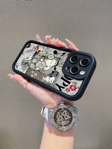 SNOOPY A Cartoon Anime  Sky Eye Step Black Phone Case, Shockproof Tpu Material Phone Case Can Be Given As A Holiday Gift. It Is Suitable For Apple Phones, And The New Model Is Suitable For IPhone13/14/15/16/17Pro Max Phone Case - Nhiều màu - Xem 8
