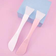 1/2/4 Pc Pastel Color Silicone Face Mask Spatula Brushes | Minimalist Style Soft Silicone Fan-Shaped Applicator | Non-Stick, Easy-Clean Skin Care Tool For Mud/Clay Masks | Perfect For Home Spa, Self-Care Routines & Travel - Multicolor - View 8